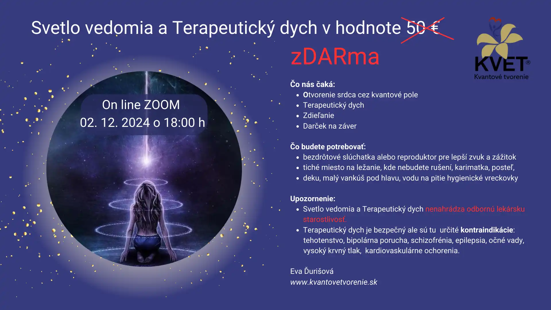 VETLO VEDOMIA A TERAPEUTICKÝ DYCH Online cez zoom uvodna foto – zdarma