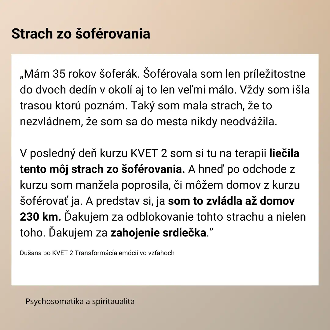 Strach zo šoférovania